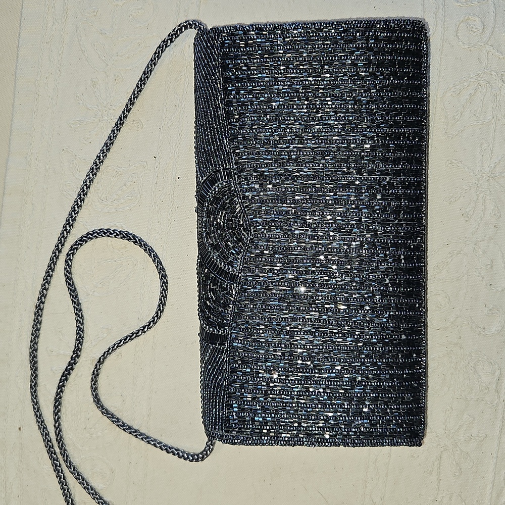 CARLA MARCHI Black Beaded Evening Bag - Picture 5 of 6